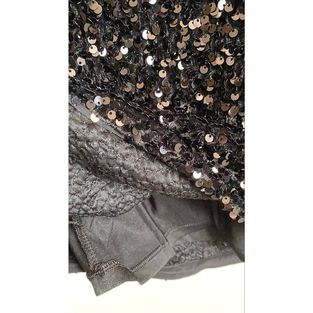 H&M Black Sequin A-Line Mini Dress XS - Picture 8 of 11